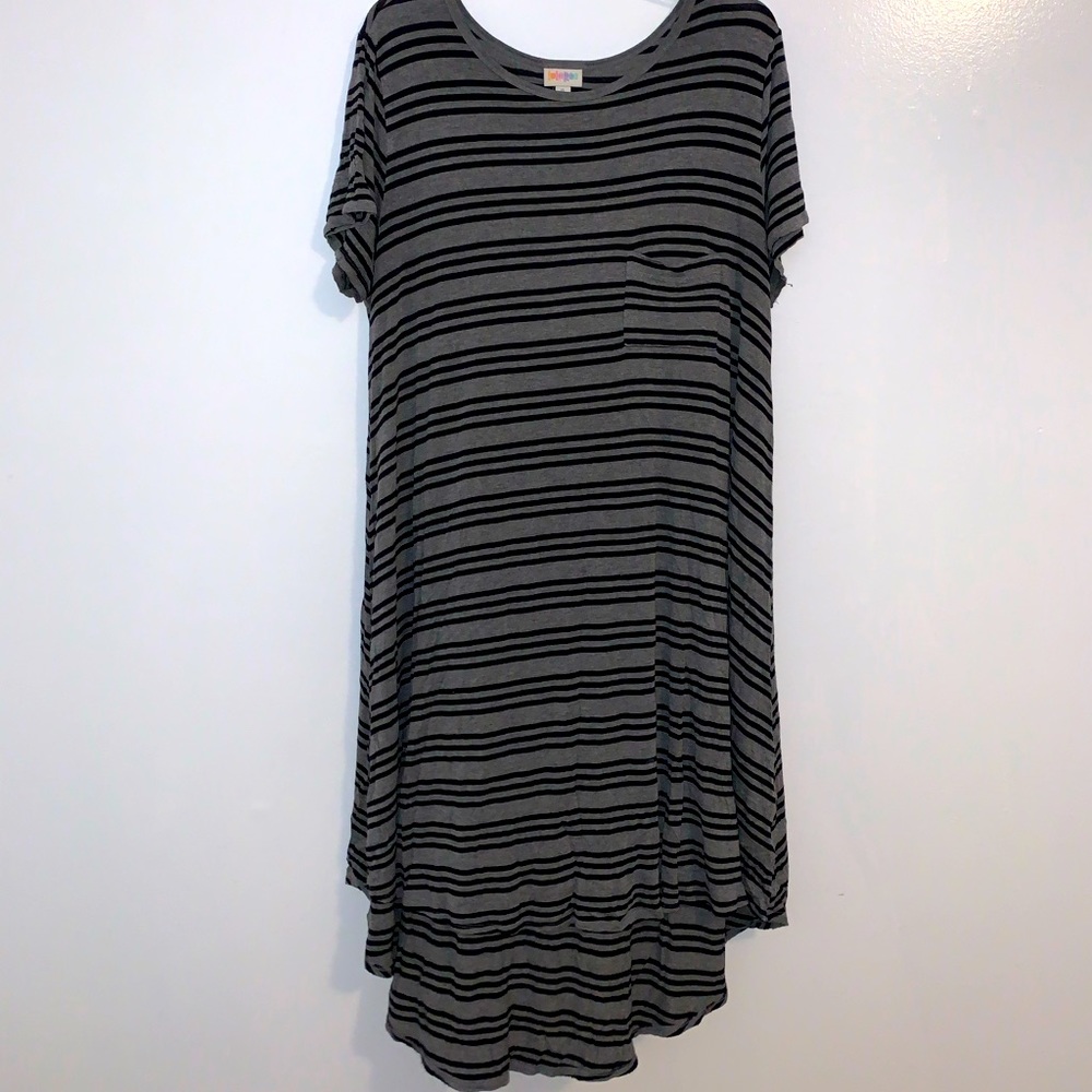 LulaRoe Black and Grey Carly Dress